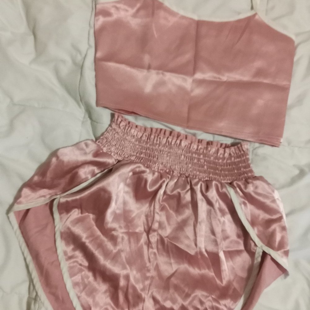 Satin matching set